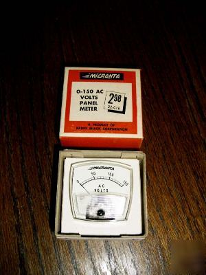 New vintage micronta 150 vac panel meter 