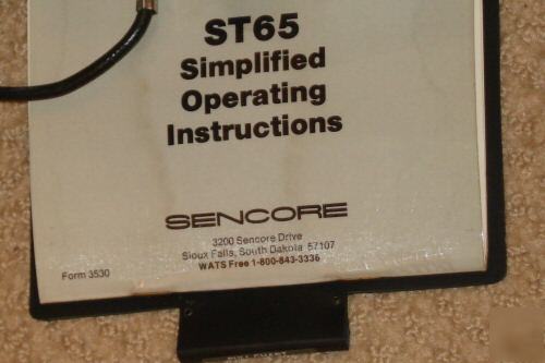 Sencore ST65 video analyzer stereo tv adder&instruction