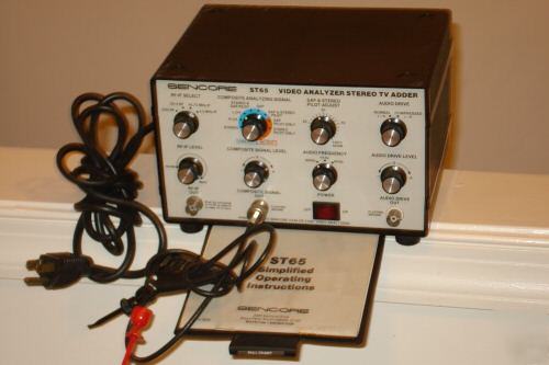 Sencore ST65 video analyzer stereo tv adder&instruction