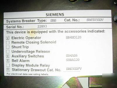 Siemens sbs 5000 SBS5050 SBS5050DV 5000 amp SB50TP02G