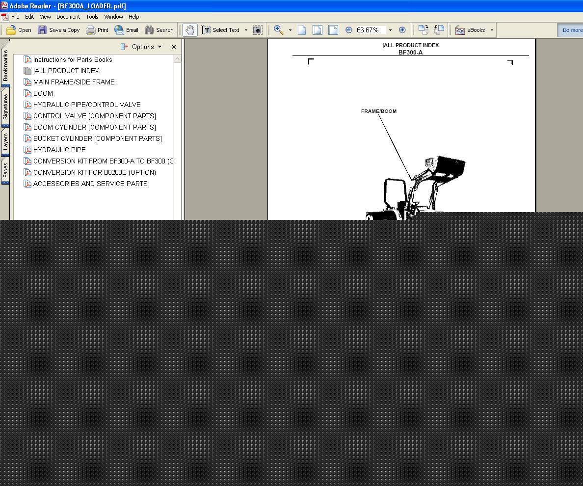 Kubota BF300A parts manual - we have other manuals