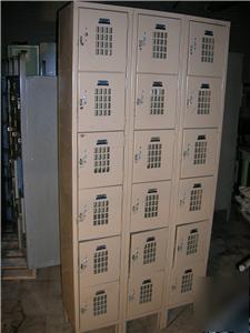 Employee school gym staff steel lockers 18 door 12 deep