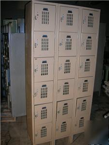 Employee school gym staff steel lockers 18 door 12 deep