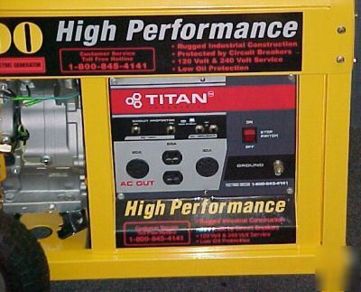 New ~ titan industries professional 8000 watt generator