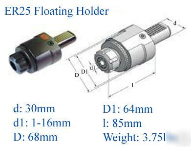 New zurn vdi 30 turning tool ER25 floating holder