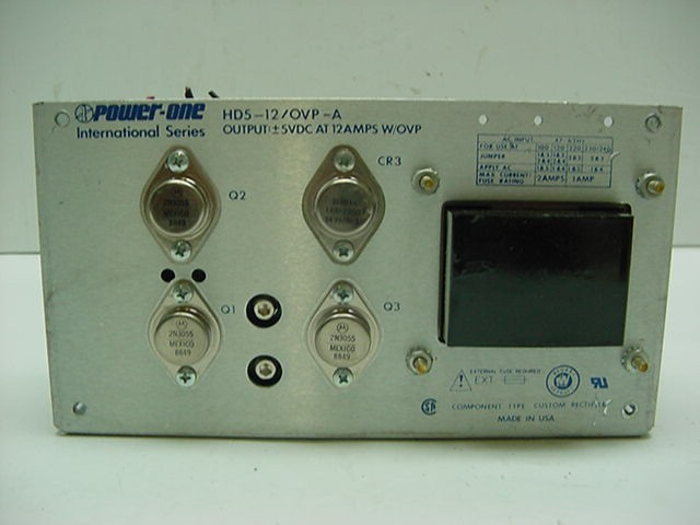 Power one HD5-12/ovp-a power supply 5VDC 12 amp w/ovp