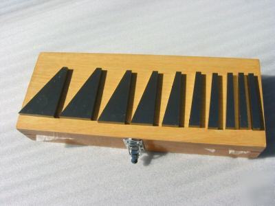  12 pcs. ground angle blocks set block 1/4 - 30 degree