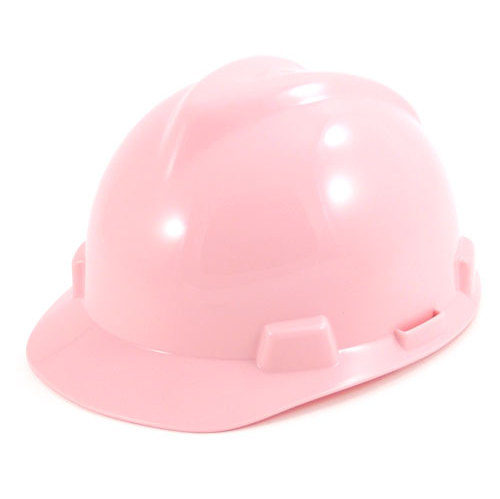 Hard hat: msa v-gard cap, ratchet, pink (4753)
