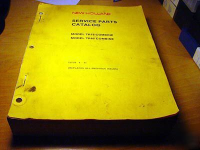New holland TR75 TR85 combine parts manual nh tr oem