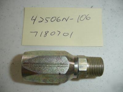 Qty 6 ** weatherhead # 42506N-106 fitting for # 6 hose