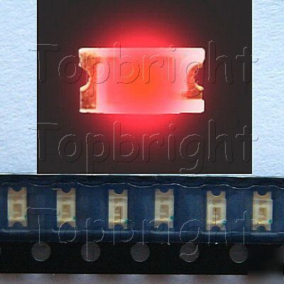 100 pcs 0805 smt smd 300 mcd red led free ship