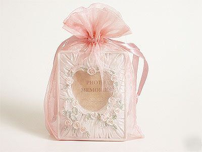 20 pcs 5X7 mauve organza fabric bag wedding favor party