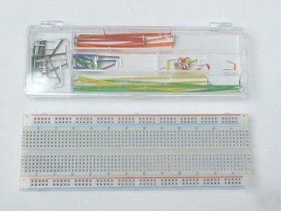 Breadboard solderless w case of jumpers + free partskit