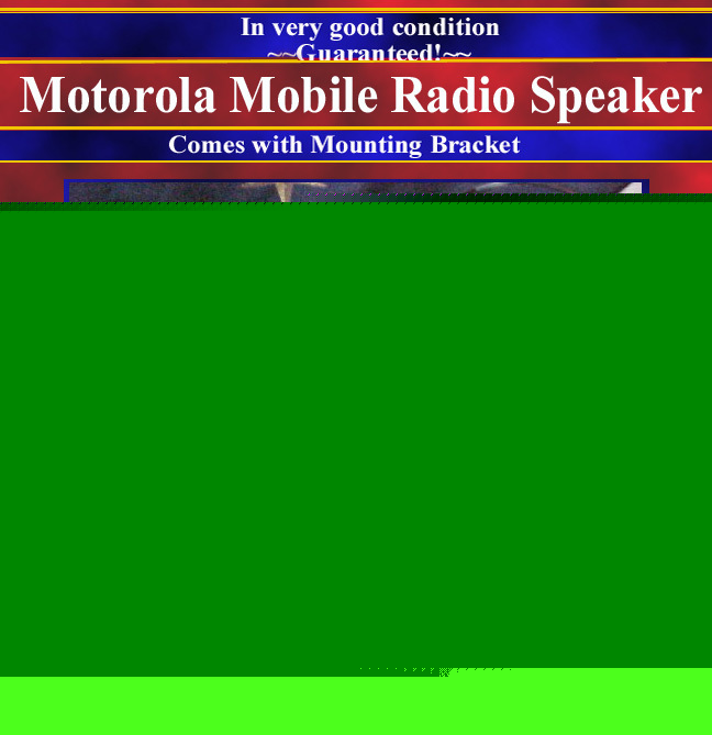 Motorola speaker - for mobile or base station radio 