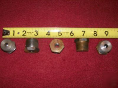 New lot of 5 galvanized 3/4 x 1/8 inch hex bushings 