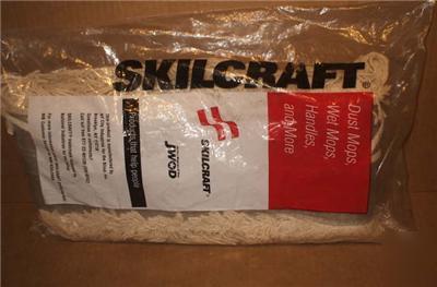 New skilcraft 24OZ mop head clamp on 8 ply cut end