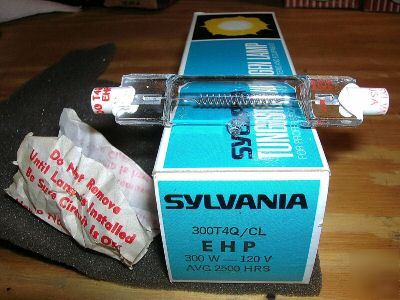 Sylvania ehp 300T4Q/cl 300W 120V lamp stage studio bulb