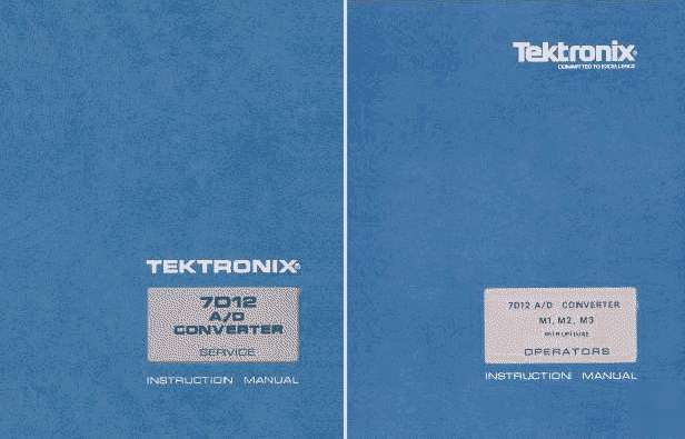 Tek 7D12 svc/ops manuals in 2 resolutions text search