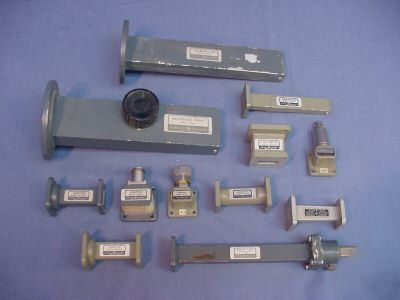 12 assorted hp/agilent waveguides WR62 WR75 WR90