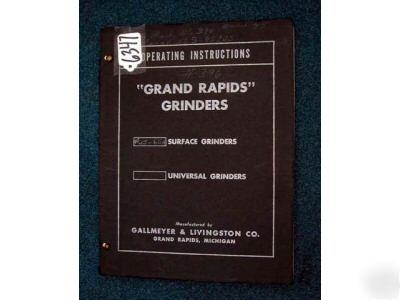 Gallmeyer&livingston operat. instruct grand rapid grind