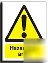 Hazardous area sign-adh.vinyl-300X400MM(wa-059-am)