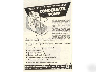 Little giant vaporizer co oklahoma city ad 1951 furnace