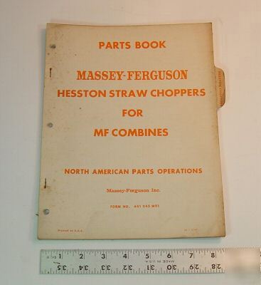 Massey-ferguson parts bk -hesston straw choppers-combin