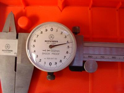 New dial caliper metric 200MM (8 inch) mitutoyo 505-647 