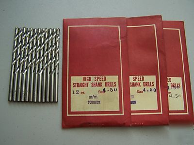 New metric drill bits 4.50 usa made qty 36 