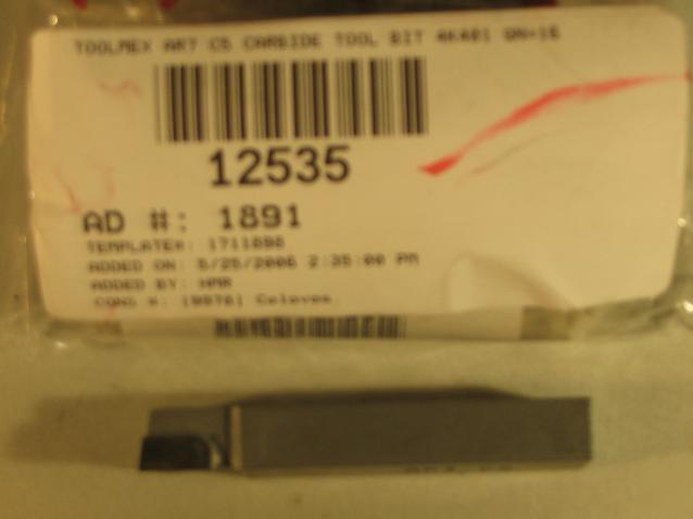 Toolmex AR7 C5 carbide tool bit 4K401 qn=16