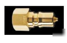 1/4 two way shut off fitting brass steel plug carpet