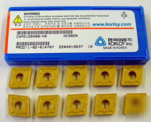 10 pcs korloy CNMG432-hs finish on sts carbide insert