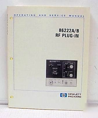 Agilent hp 86222A/b rf plug-in oper / service manual