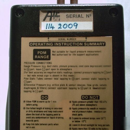 Air- neotronics pressure meter PDM205