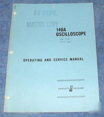 Hp - agilent 140A original service - operating manual