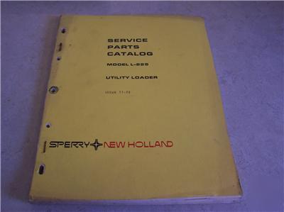 New 1975 holland l-225 utility loader parts catalog