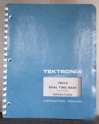 Tek tektronix 7B92A original operating manual