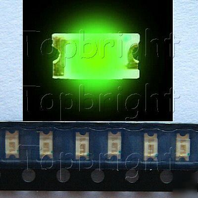 200 pcsÂ 0603 smt smd 400-450 mcdÂ green led free ship