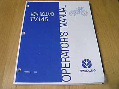 New holland TV145 versatile tractor operator's manual