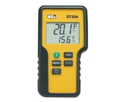 New uei DT20A dual input digital thermometer hvac 