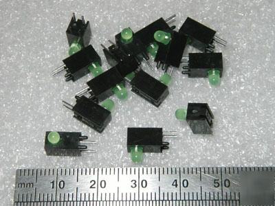 Pcb mount bright green 3MM leds 100PCS free mailing