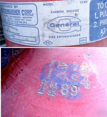 General fire extinguisher abc carbon dioxide mod 15RH