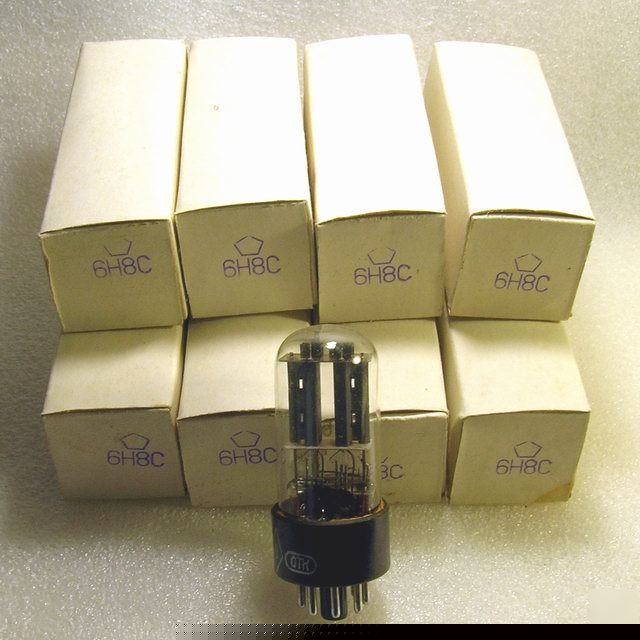 New 6CC10 = 6SN7 = ECC32 = 6N8S tubes lot of 8 
