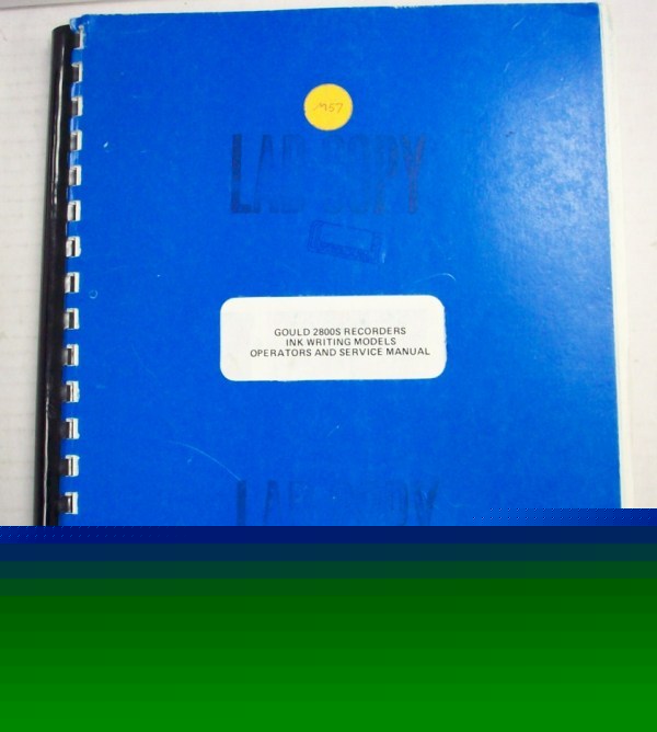 Gould 2800S recorders operating and service manual