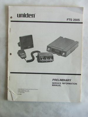 Uniden fts-250S preliminary service manual -ec