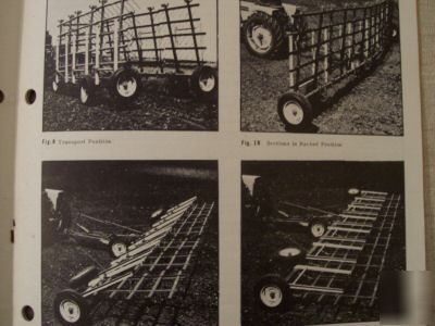 1968 melroe hydraulic folding harrow owner's manual