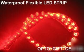 5PC red 48CM pvc neon light strip 48 ledbulb 12V use