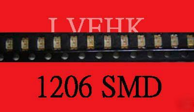 300P 1206 smt smd super bright red led 500MCD