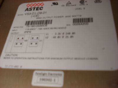 Astec dc power supply 73-190-0530CE 2000 watts 