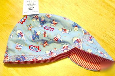 New usa flag american snowman stars welding hat 7 1/2